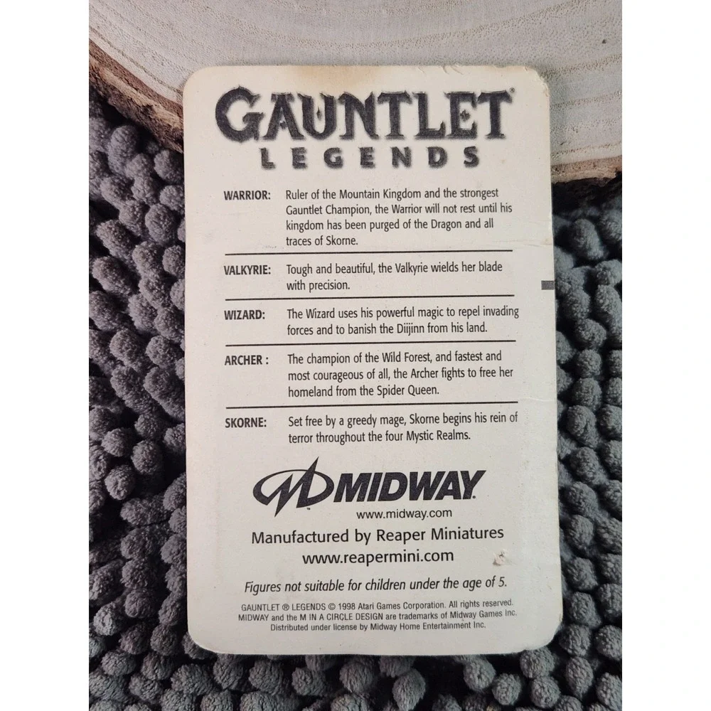 Gauntlet Legends Limited‎ Edition Miniature~ Valkrie Archer Wizard Mummy Beast